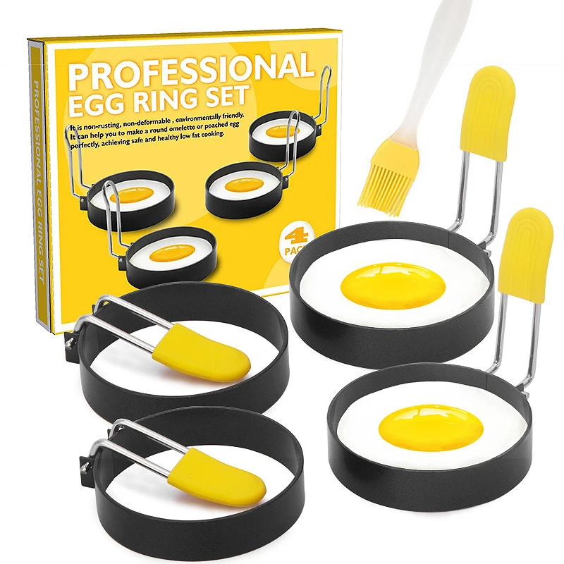 

1Pcs Round Silicone Egg Ring Breakfast Silicone Fried Egg Mould Kitchen Pancake Ring Non-Stick Omelette Mold DIY Kitchen Wares