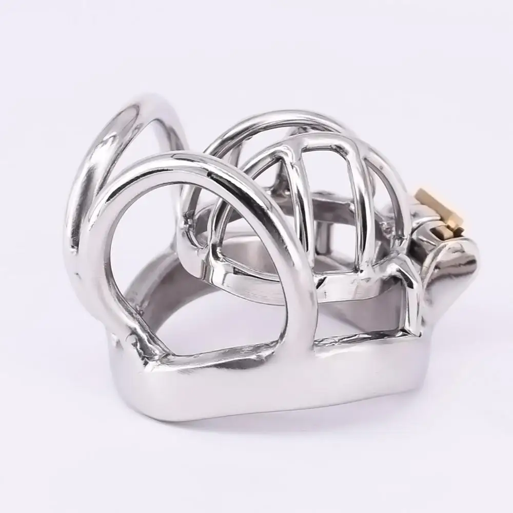 Мужская клетка верности из нержавеющей стали короткое металлическое кольцо