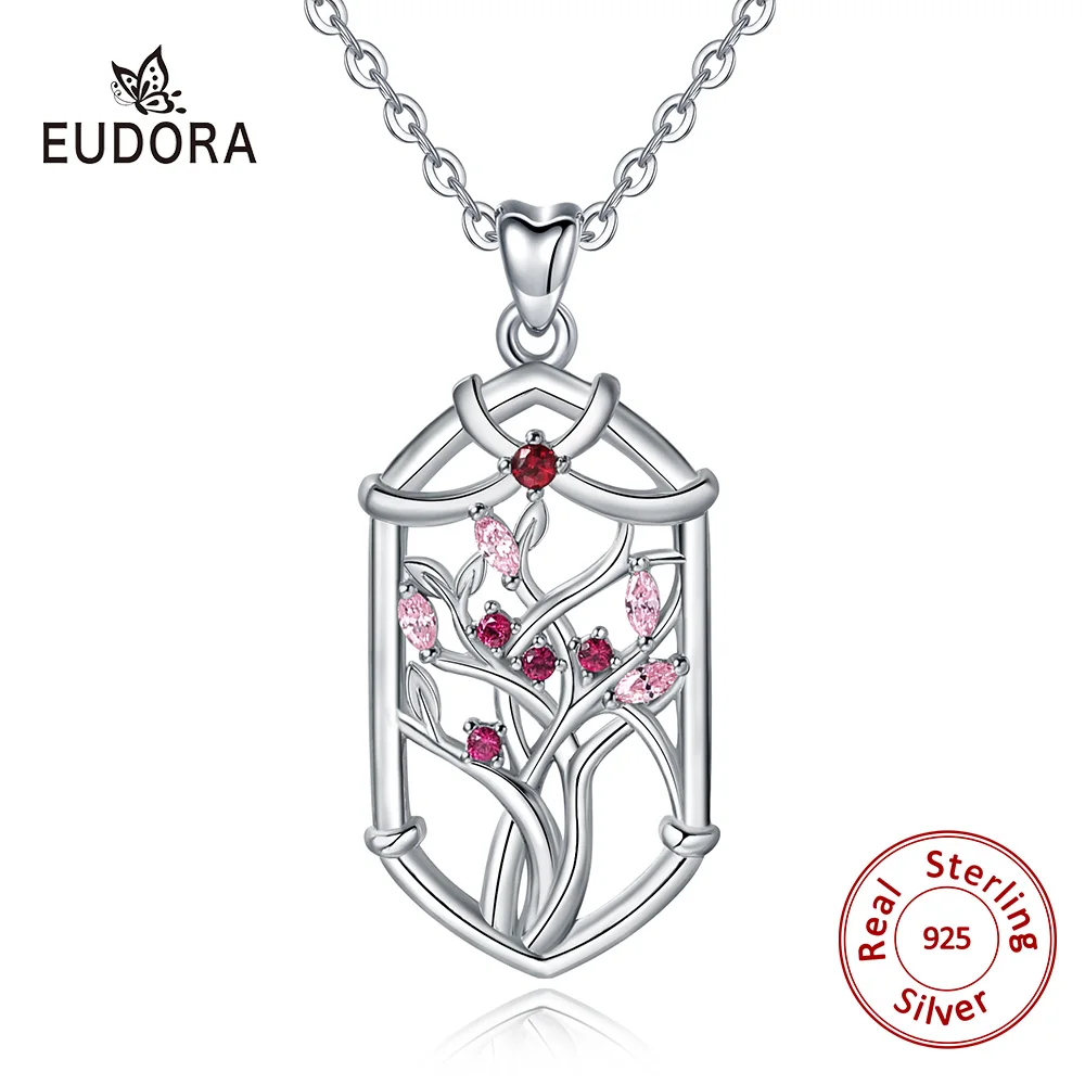 Кулон в виде дерева жизни из серебра 925 пробы с фианитом|Подвески| |