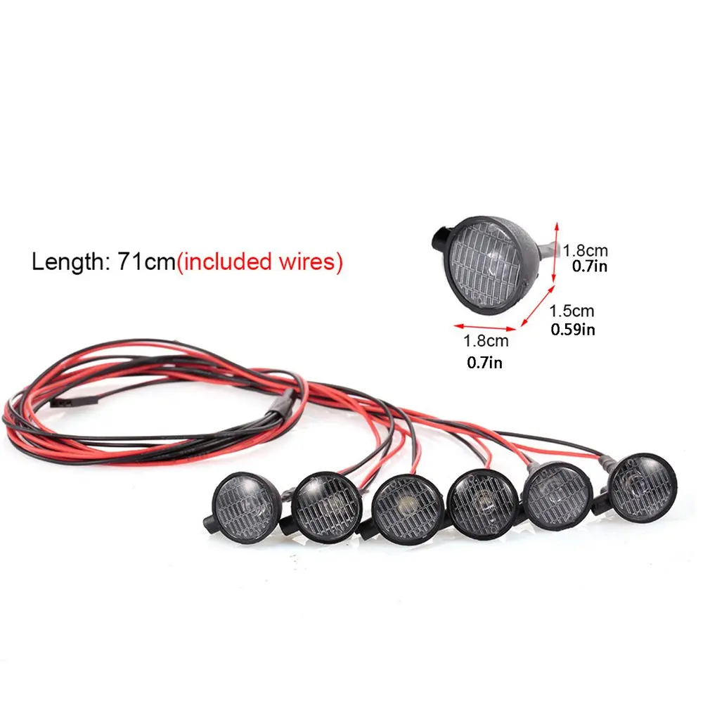 

Rc Car Model Universal 6 Led Lamp Square Roof Light Strip Remote Control Model Replaceable Upgrade Accessories