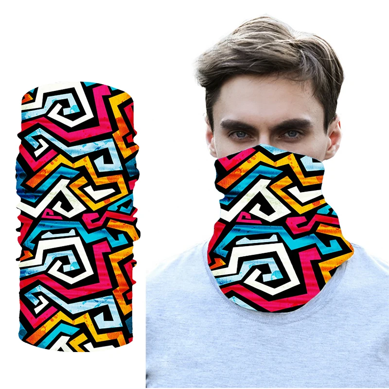 

Outdoor Cycling Accessories Elastic Cotton Unisex Head Face Neck Gaiter Tube Bandana Scarf Dustproof Breathable Half Face Scarf