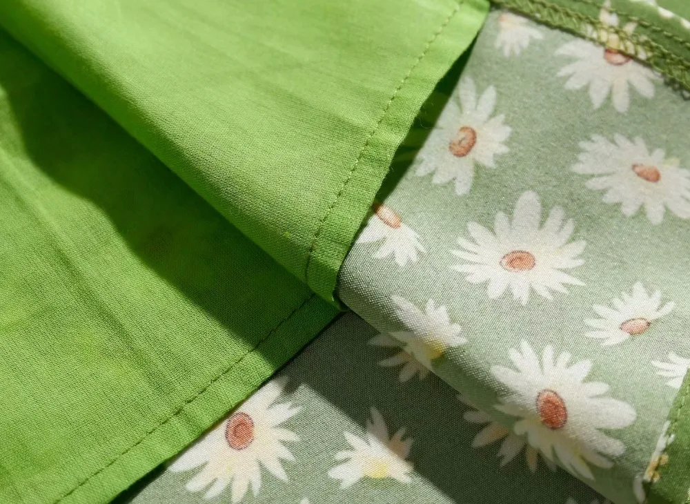 Bazaleas элегантное регулируемое платье на бретельках, vestido, Франция, шикарный зеленый принт с ромашками, женское винтажное платье-миди с разрезом, женское платье