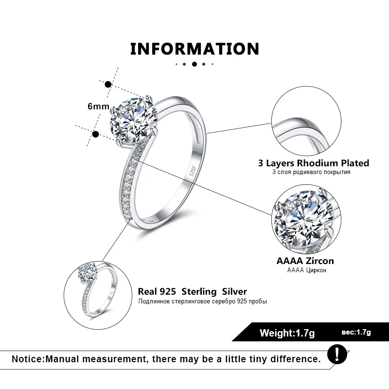 ORSA JEWELS роскошные 925 серебряные свадебные кольца пасьянс фианит AAAA круглой огранки подлинные кольца обручальные вечерние ювелирные изделия SR152