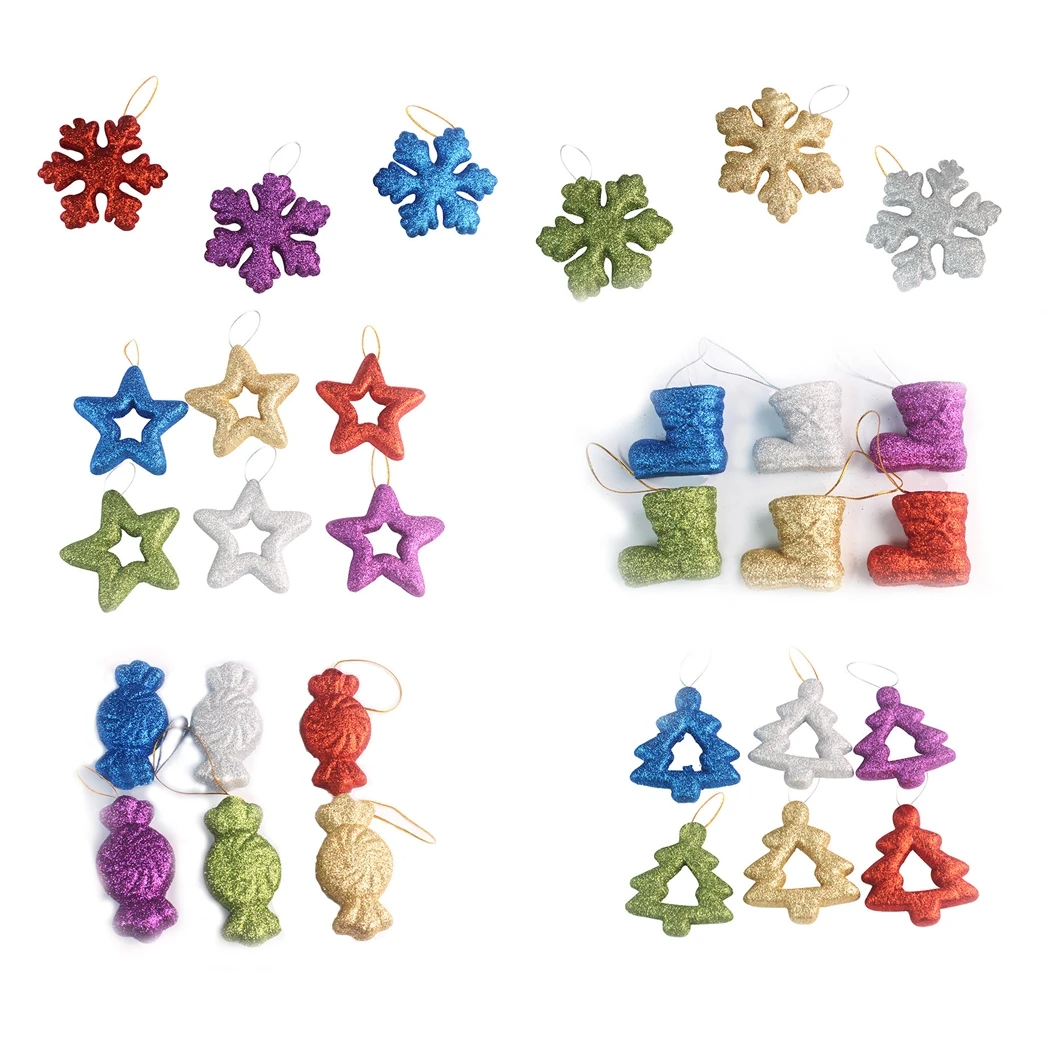 

6 шт., Новогодние декоративные блестки для ёлки