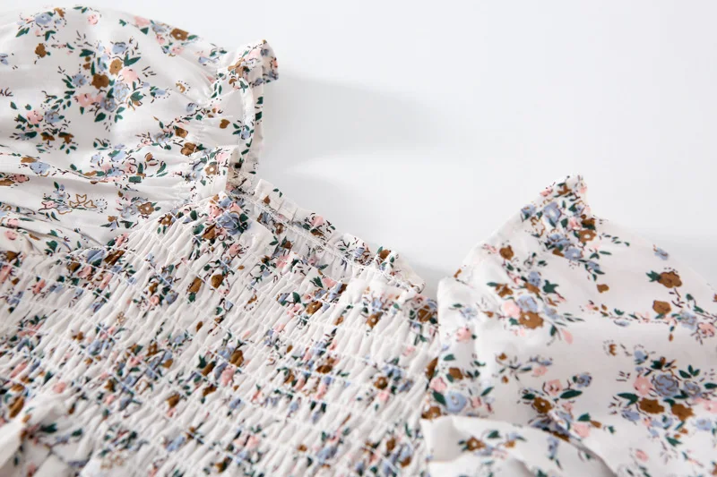 

2021 New Spring Girls Dress Long Sleeve Floral Pattern Sweet Infant Dresses