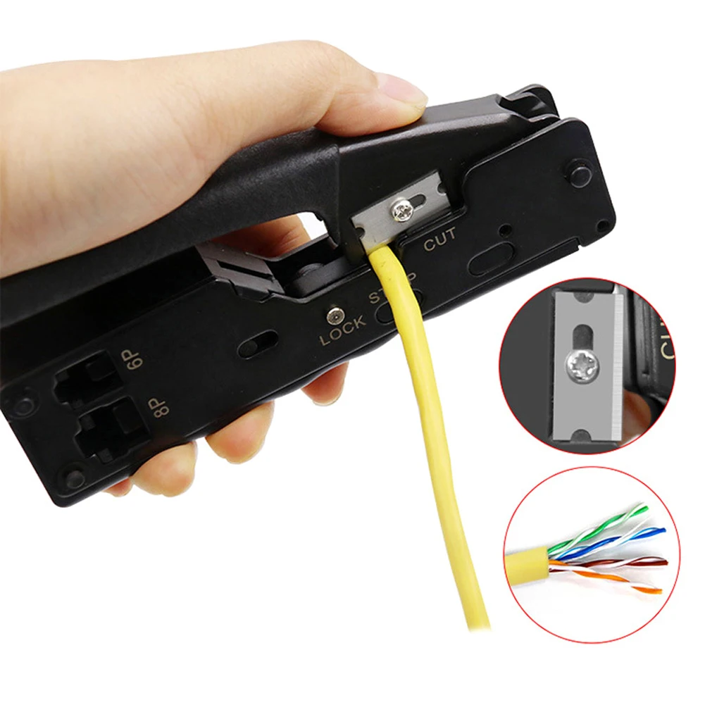 Все в одном инструмент RJ45 инструменты для обжима сети Cat7 Cat6 Cat5 RJ11 RJ12 модульные