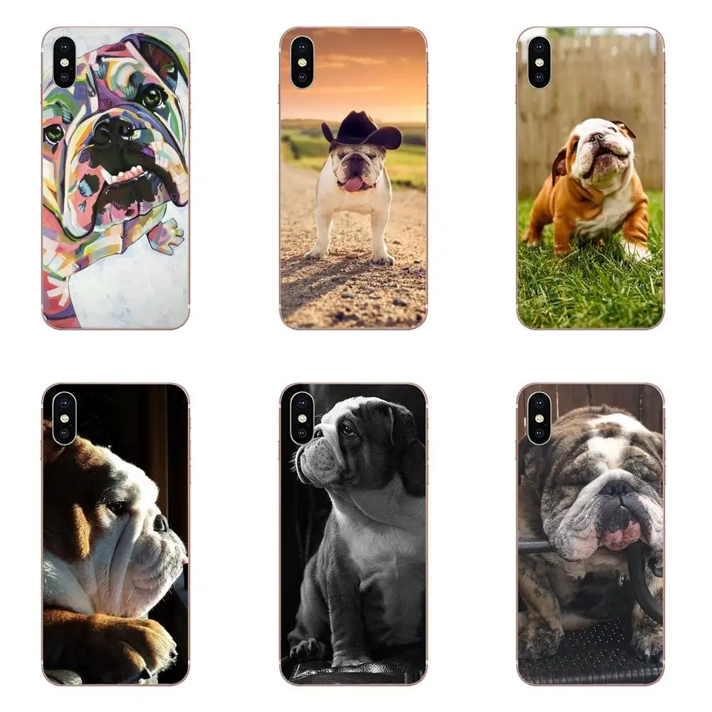 Английский бульдог художественная живопись собака Красочные для sony Xperia Z Z1 Z2 Z3 Z4 Z5