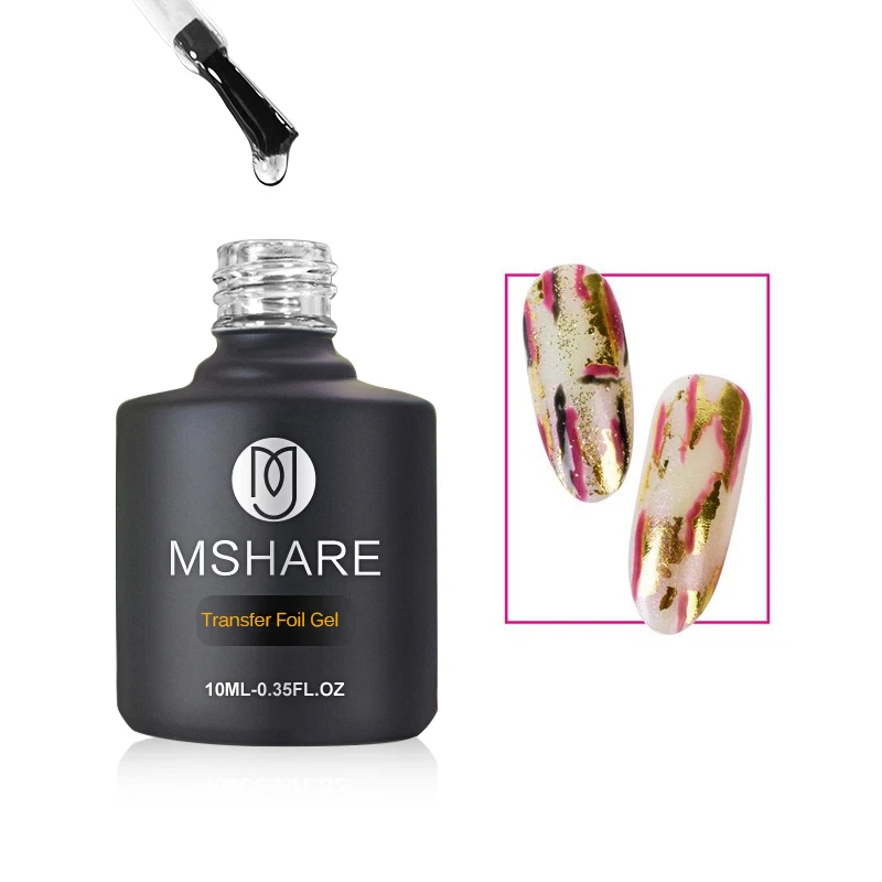 MSHARE Nail Foil Gel Polish Adhesive Transfer Glue Holograph Sticker 10ml Vintage Stickers |
