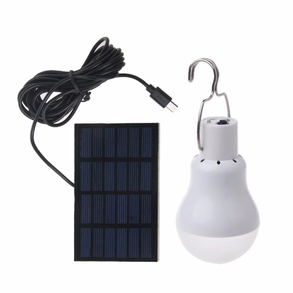 Solar panel LED bulb LED Solar Lamp Equivalent 15w Solar Power 130lm LED Light Outdoor Solar Lamp Spotlight Garden Light gitex solar bulb lamp 15w 130lm solar powered camping light 5v portable outdoor solar energy charged led lighting