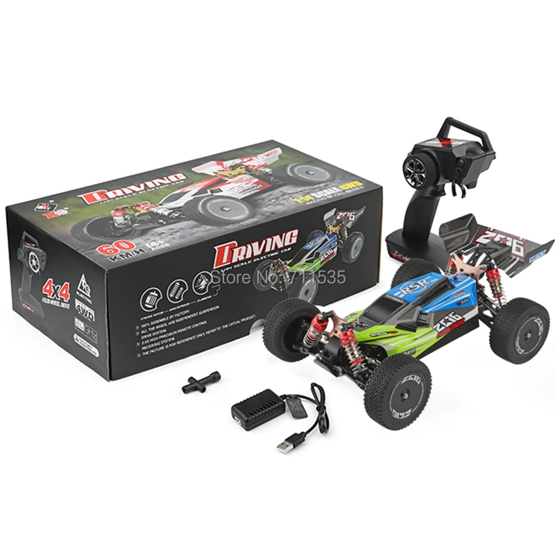 Wltoys 144001 внедорожник 1/14 2 4G 4WD высокоскоростной гоночный Радиоуправляемый