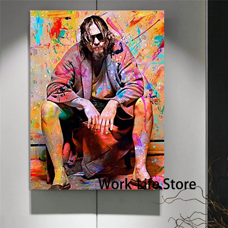 Большие постеры и принты Lebowski унитаза из классического фильма настенная Картина