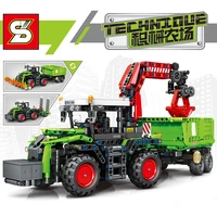 1481pcs city engineering farm tractor technical app rcnon rc building blocks electric vehicle bricks boys toys gifts for kids