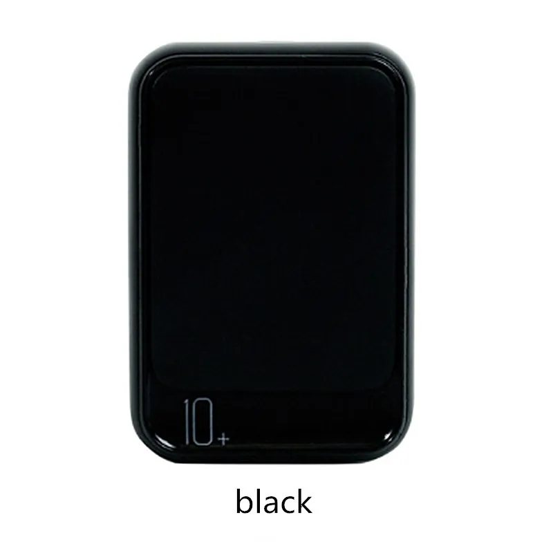 black Maoxin портативное зарядное устройство типа c на базе Android ios, Внешнее зарядное устройство, аксессуары для телефона, розовое зарядное устройство, 10000 мА/ч, 11 цветов - Цвет: black