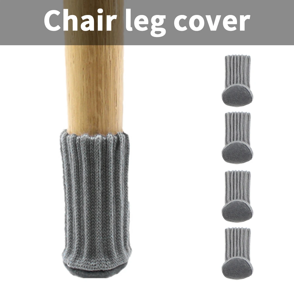 Прочный вязаный стол чехол для ножки стула 4 шт стул ножной носок защита пола