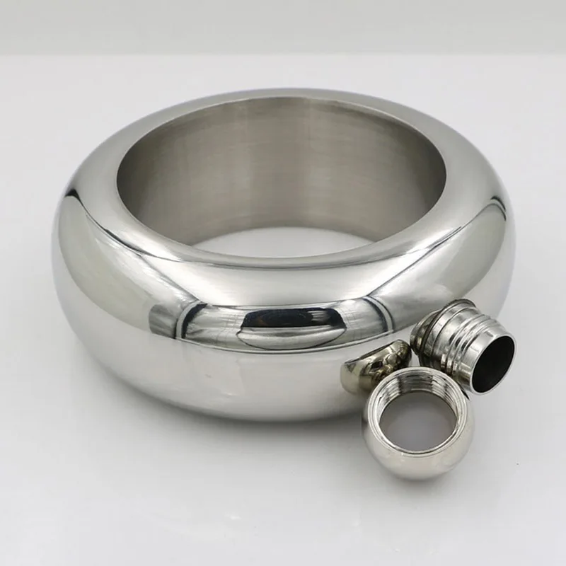

Hot Bangle Flask Stainless Steel Wine Hip Flask Bracelet Shaped Whiskey Drinkware Funnel Wine Bottle Set+ 1 funnel