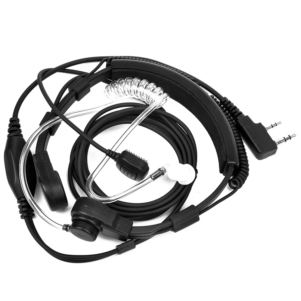 Гибкий шейный микрофон PTT Воздушная трубка Гарнитура наушника для Kenwood Baofeng