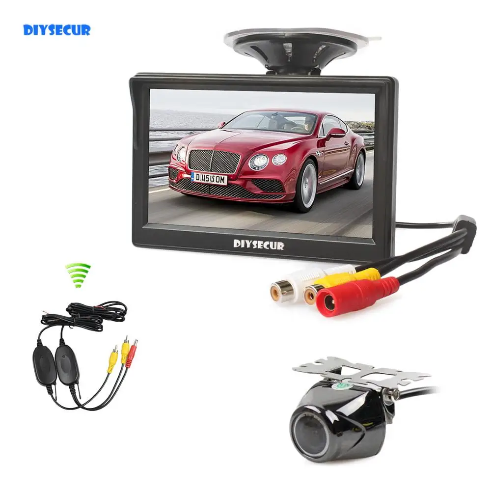 DIYSECUR беспроводной 5 &quotTFT ЖК дисплей резервный автомобильный монитор с