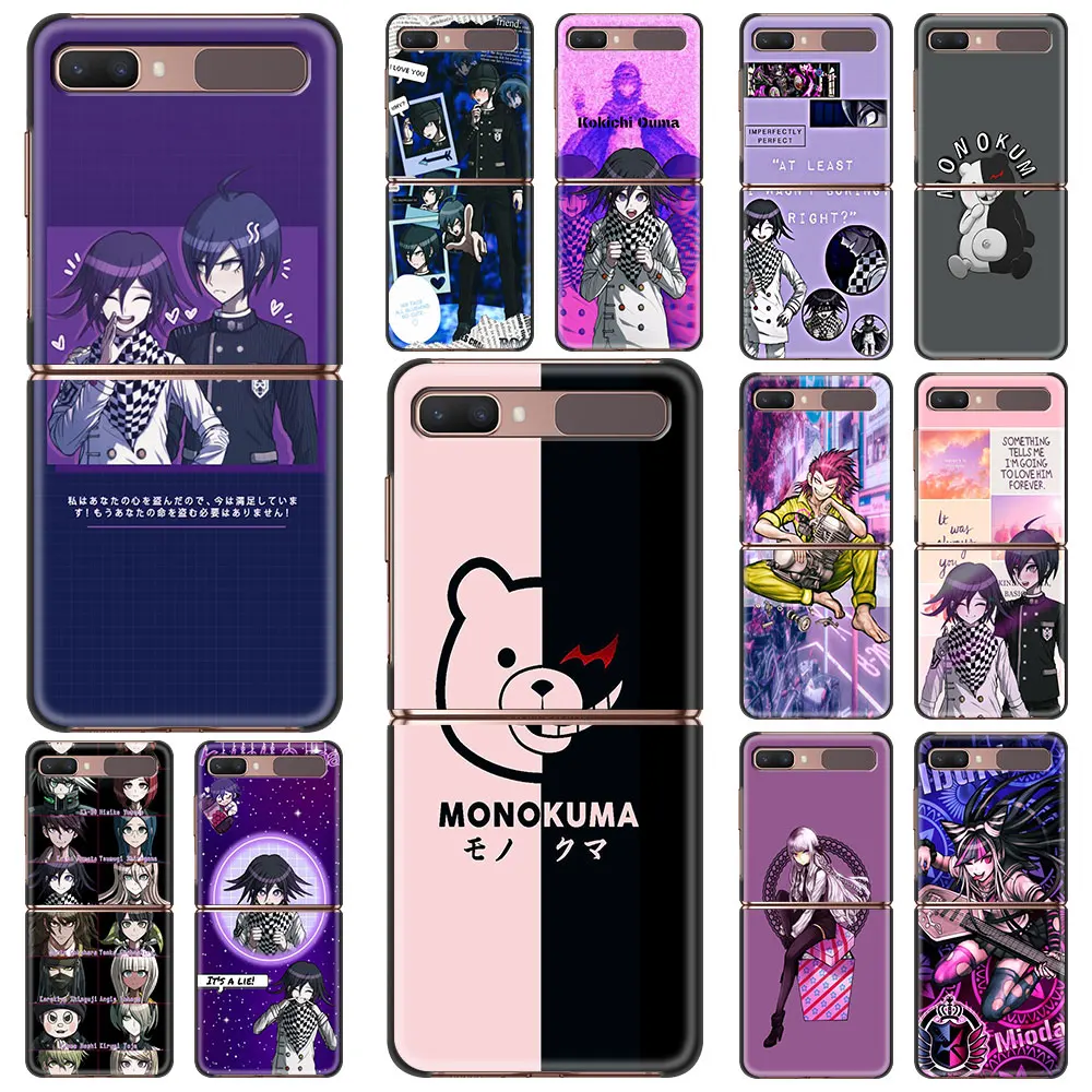 

Luxury Phone Case For Samsung Galaxy Z Flip3 Back Cover For Galaxy Z Flip 5G Danganronpa V3 Black Hard PC Shell Coque Fundas