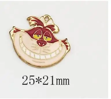 10 шт. Алиса девушка кошки ожерелье из мультфильма брелок эмалированные бусины