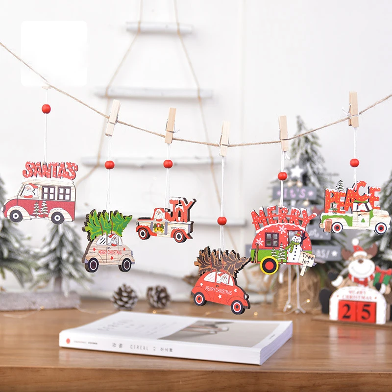 1 шт. 2D 3D Рождественский орнамент деревянные подвесные подвески звезда