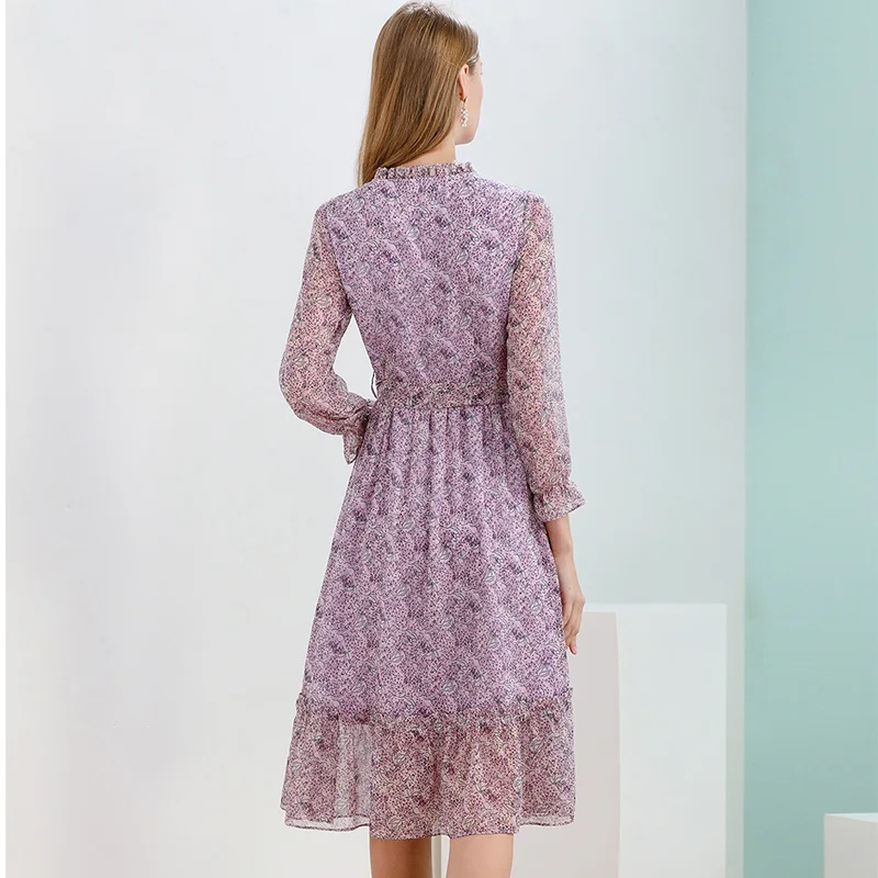 Женское длинное шифоновое платье Only Plus весеннее Прозрачное феи с принтом и