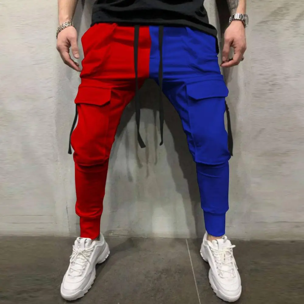 

Брюки мужские спортивные повседневные, уличная одежда в стиле хип-хоп, штаны с карманами, тренировочные штаны, облегающие брюки-карандаш дл...