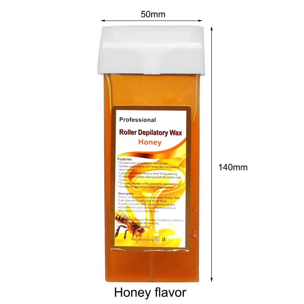 

100G Natural Formula Depilatory Wax Cartridge Heater Waxing Hair Removal Wax For Waxing Hair Removal Depilation Epilator