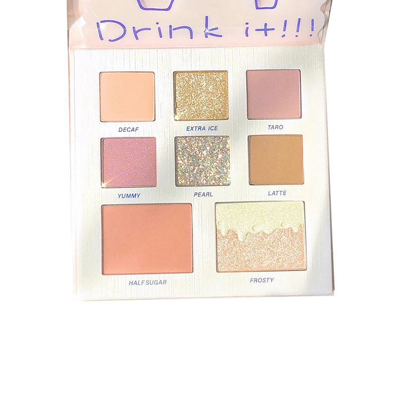 

8-color Milk Tea Eye Shadow Sequins Glitter Matte Pearlescent Eyeshadow Palette For Beginners Anti Smudge Eyeshadow