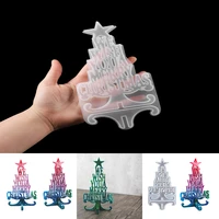 christmas series crystal epoxy resin mold christmas crafts tree letter silicone mould for diy casting crafts mold decoration