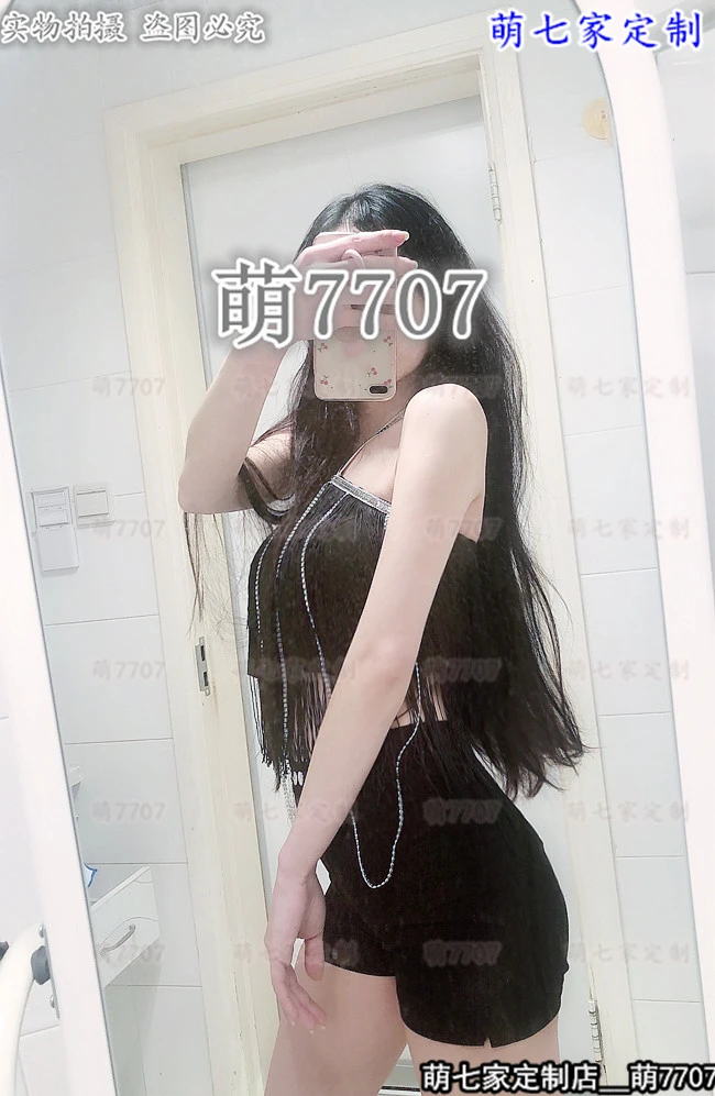 kpop Korean Celebrity White tassel sexy sleeveless sling vest tops+black slim High waist shorts women two piece outfits |