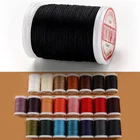 Восковая нить из нераздвоенной нитки, 0,4-0,6 мм, полиэфирный материал, Круглый вощеный шнур, Ручное шитье, кожаные нитки для сумки