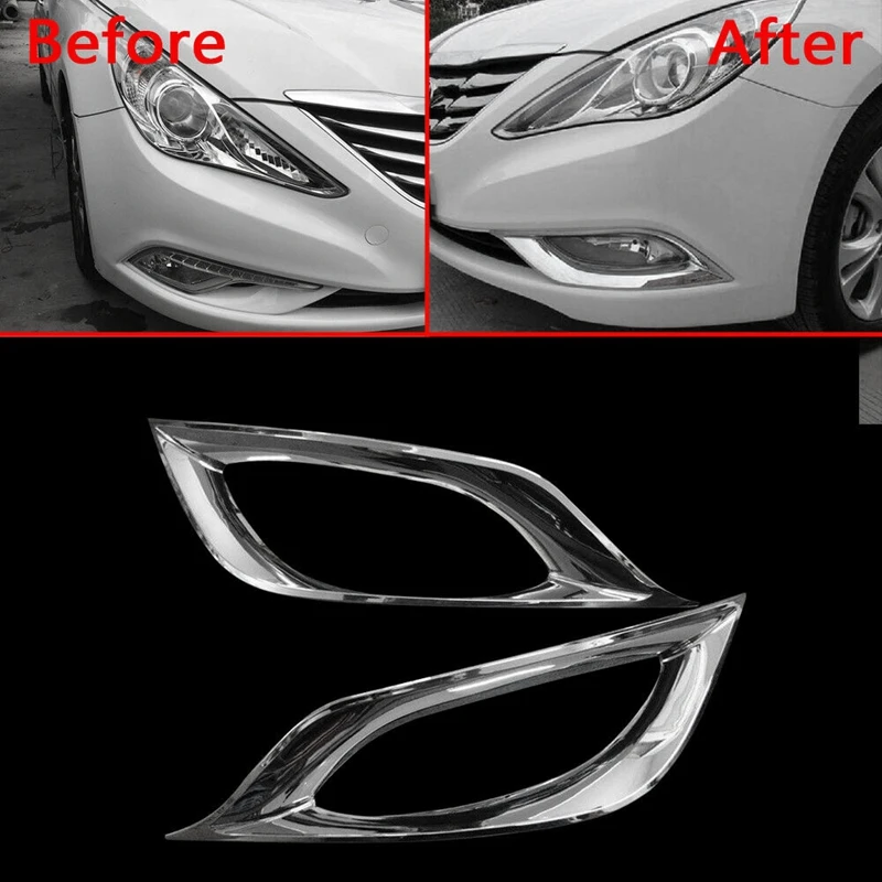 2 шт. для Hyundai Sonata I45 YF 2011-2014 Хром передний бампер противотуманный светильник