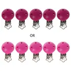 5 шт. металлические деревянные детские соски зажимы однотонные держатели соска для младенцев застежки Прямая поставка