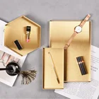 Лоток для хранения ювелирных изделий, металлический, квадратный, из нержавеющей стали, декоративный поднос