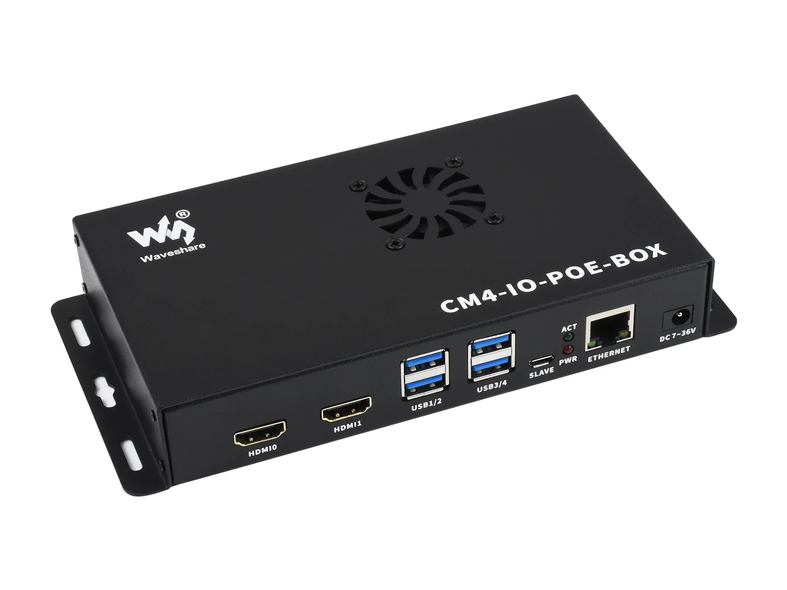 Мини-компьютер Waveshare PoE основан на компьютерном модуле Raspberry Pi 4 (не входит в
