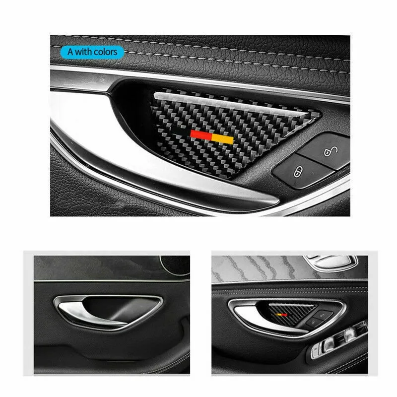 

4 шт., накладки на дверную ручку автомобиля Mercedes Benz C Class W205