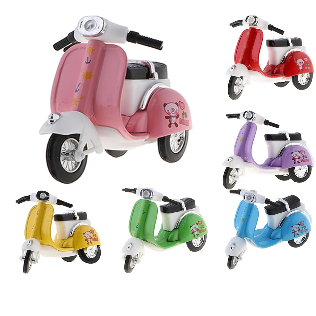 1:18 весы Мини Сплав трение питание тяга назад мотоцикл литье под давлением