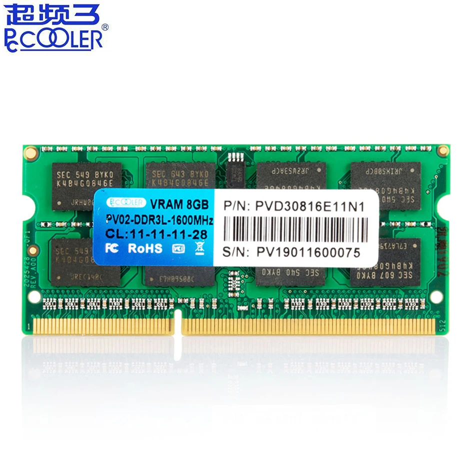Pccooler DDR3 DDR3L 4 ГБ 8 памяти ноутбука ноутбук ОЗУ 1600 МГц 1 35 в PC3L 12800S Новая память |