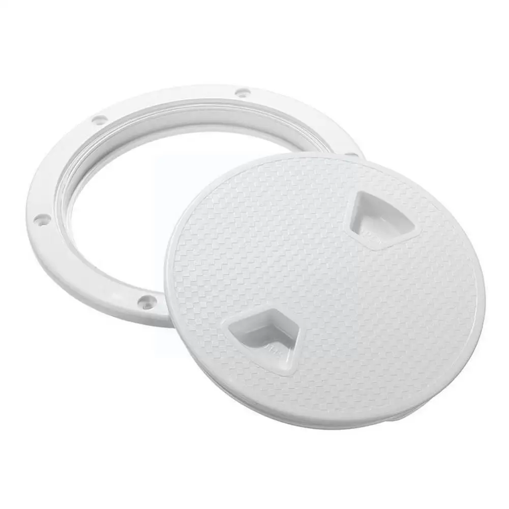 

6 inch yacht faucet cover non-slip round deck hatch work hand hatch cover white cover hole inspection cover cover C4Z8