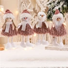 Рождественский плюшевый Санта-Клаус, снеговик, лось, ангел, кукла, Рождественские елочные украшения, рождественские украшения для дома, новогодние подарки, игрушка
