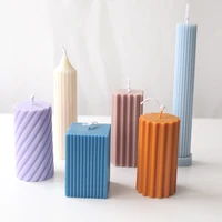 diy pinstripe round fine tooth cylindrical candle mold striped silicone mold candle making kit