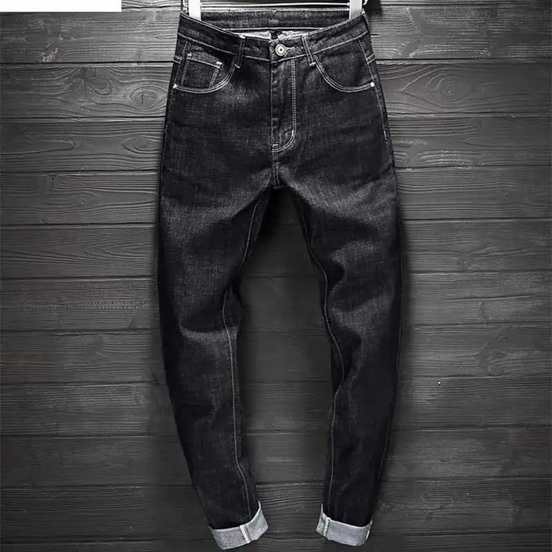 Весенние рваные Молодежные мужские брюки джинсы большого размера дикие