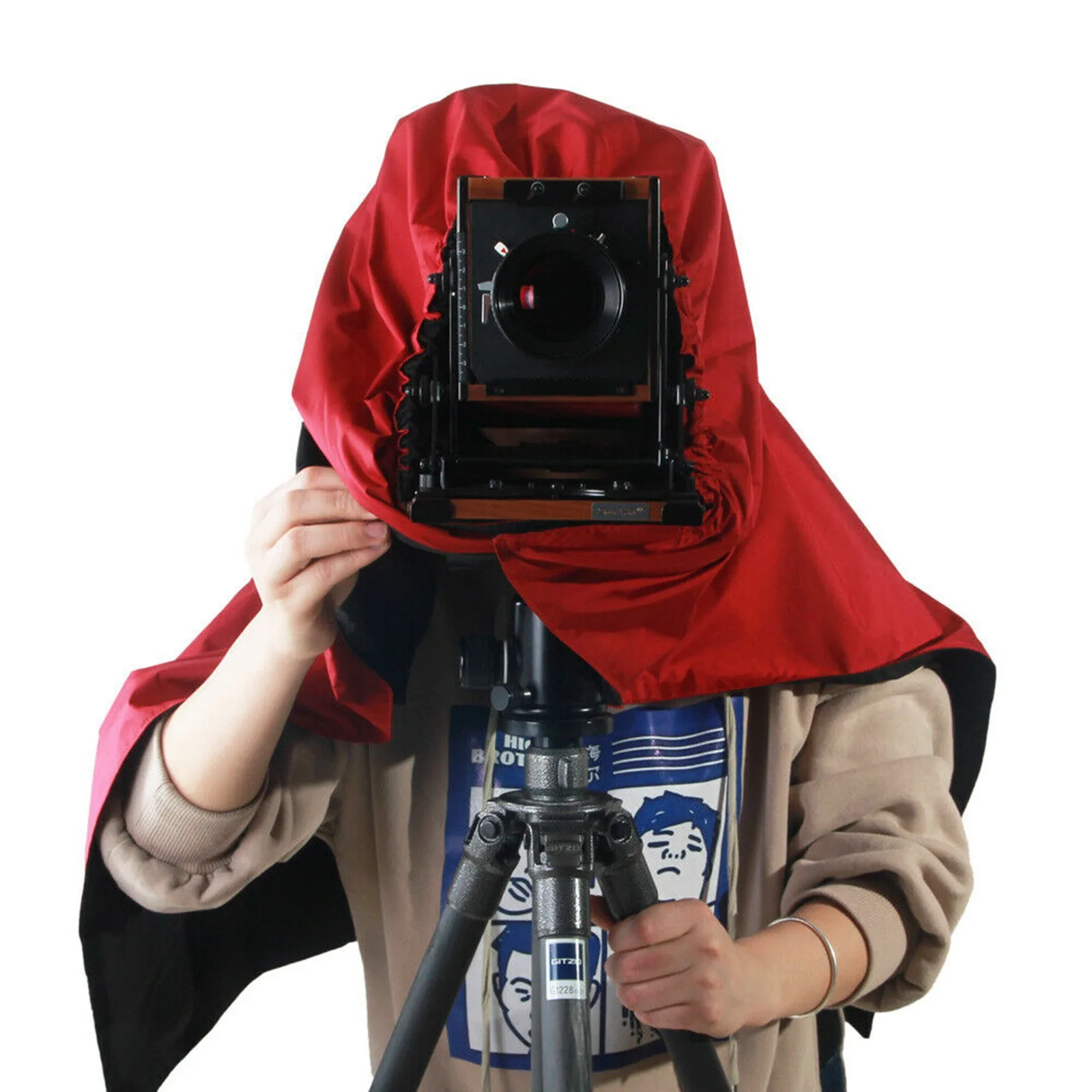 

eTone Waterproof Dark Cloth Focusing Hood For 4x5 Format Camera Wrapping red