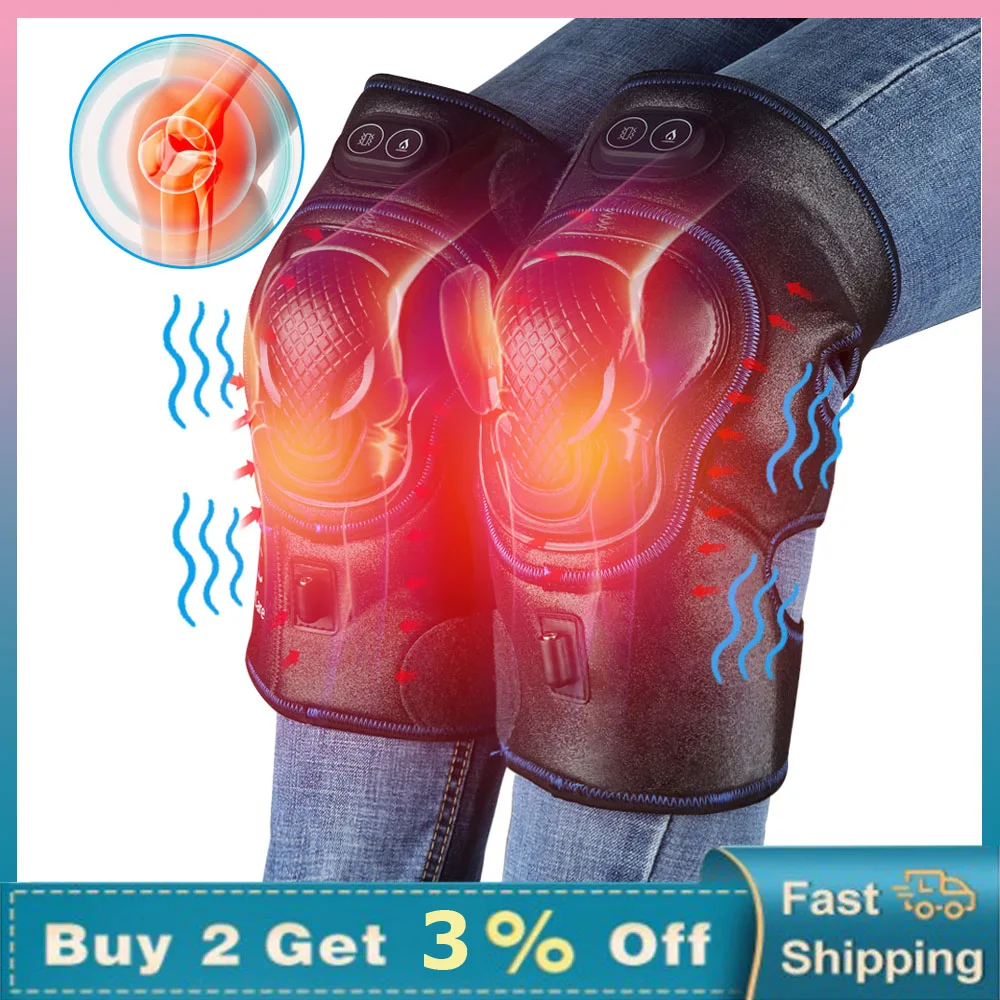 

2 in 1 Electric Infrared Heating Knee Brace Arthritis Hot Compress Knee Massager for Joint Rehabilitation Assistance Pain Relief