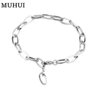 22cm titanium steel simple chain bracelet never fade bracelet men jewelry