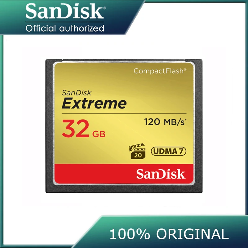 Карта памяти Sandisk 32 ГБ 64 128 до 120 скорость чтения МБ/с. для видео 4 K и Full HD |