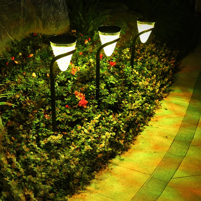 

Светодиодные садовые фонари на солнечной батарее, уличная Водонепроницаемая Ландшафтная лампа для дорожек, патио, двора, украшение газона