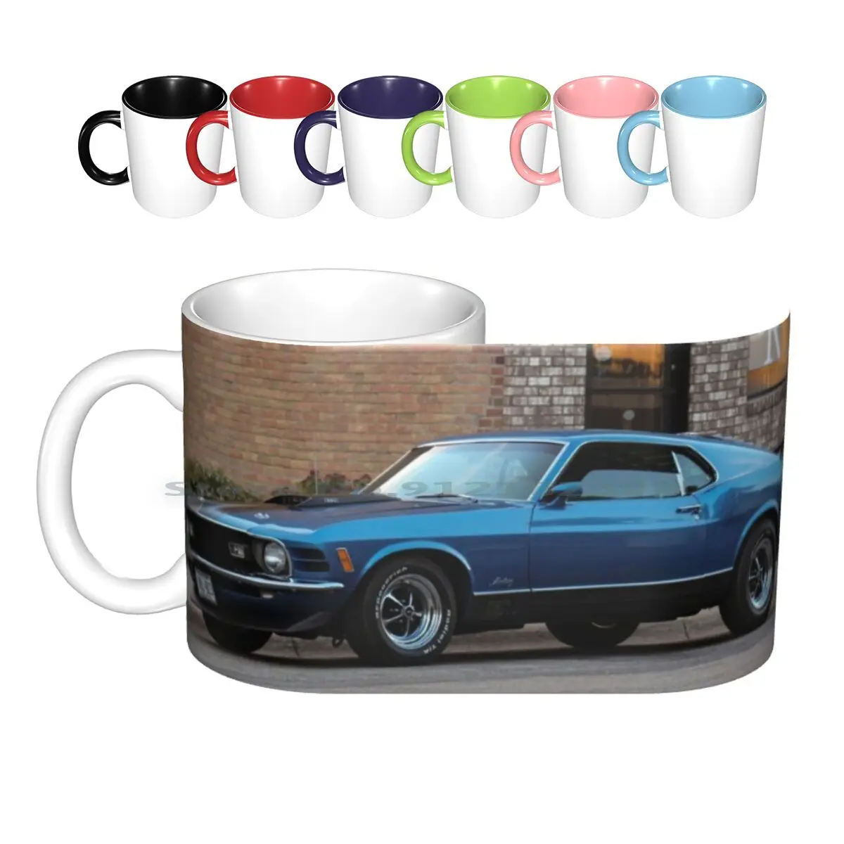 

1970 Mach 1 Ceramic Mugs Coffee Cups Milk Tea Mug 1970 Mach 1 Mach 1 1970 Blue Blue Blue Car Car Cars Classic Car 70s 60s Cars