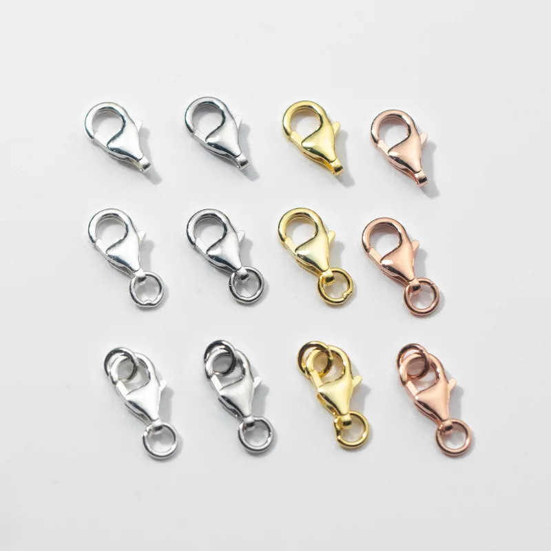 

Застежка-карабин из серебра 100% пробы, 8/9/10 мм, 4 цвета