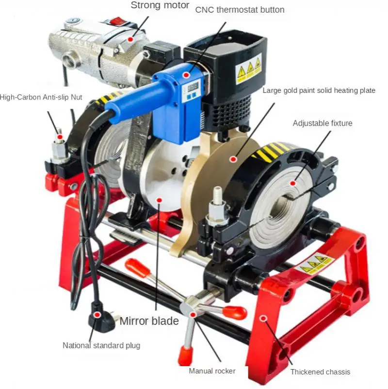 

160 Manual Single and Double Column Hot Melt Machine Butt Welding Machine Pe Butt Welding Pipe Hot Melt Machine